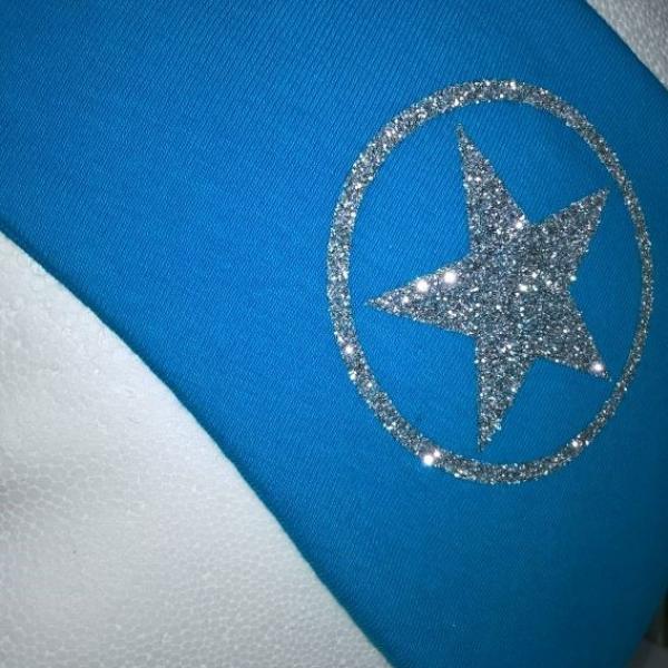 Stirnband Stern türkis/silber